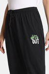 Rosaline Bon Appetit Knit Cotton Sleep Pyajama - Black Beauty — thumbnail 5